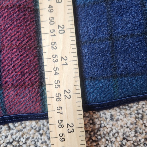 Vintage 1990s Catalina Fleece Quarter Zip Lindsay Plaid Xmas Sweater Logo - Picture 8 of 10